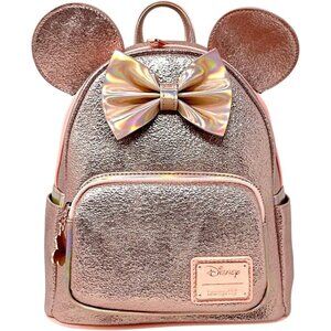 Disney Minnie Mouse Pink Rose Faux Leather Womens Shoulder Bag 10x9x5